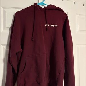 Costa Men's Burgundy Hoodie